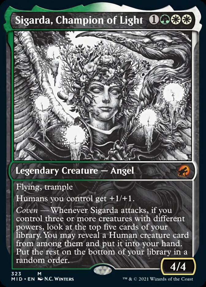 Sigarda, Champion of Light (Showcase) [Innistrad: Midnight Hunt] | Game Master's Emporium (The New GME)