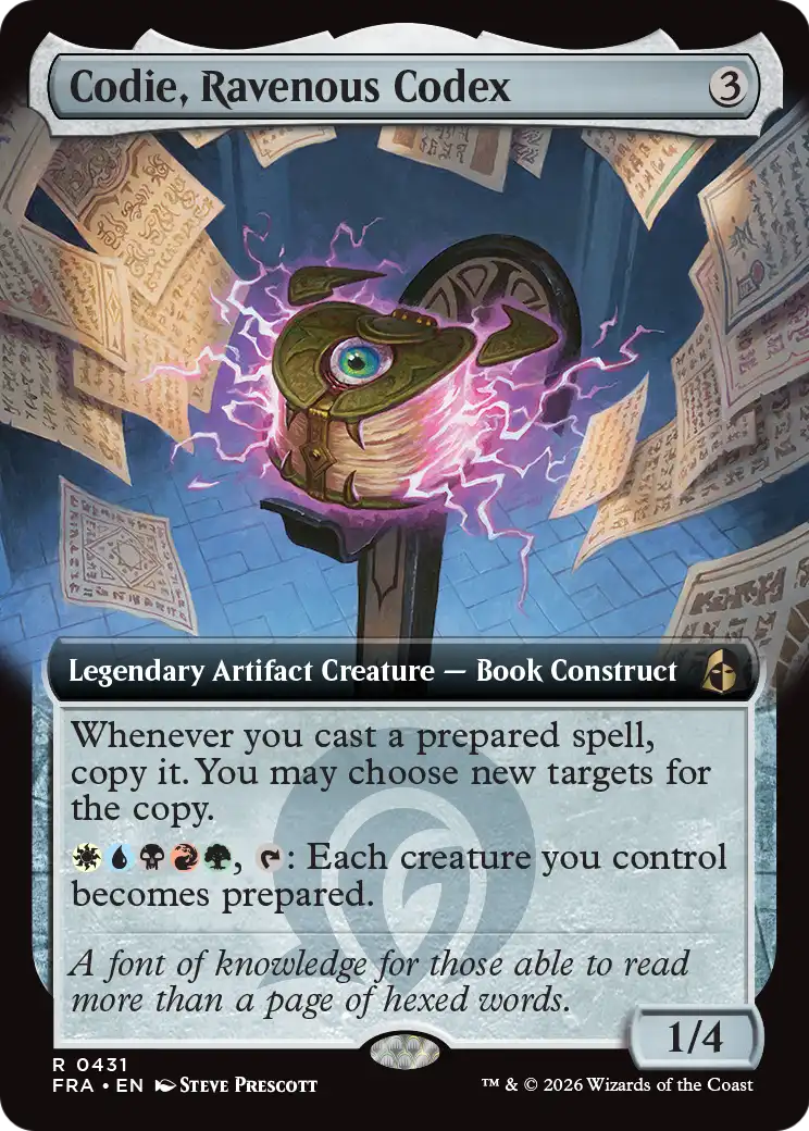 Codie, Ravenous Codex (Extended Art) [Reality Fracture] | Game Master's Emporium (The New GME)