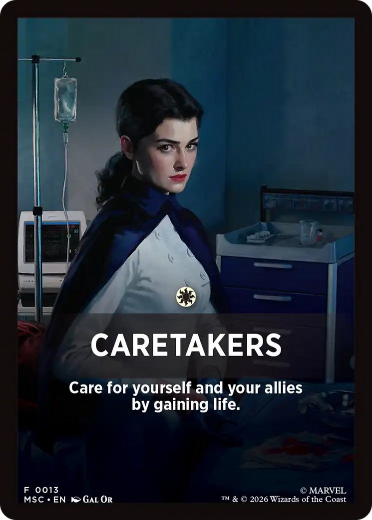 Caretakers Theme Card [Marvel Super Heroes Commander] | Game Master's Emporium (The New GME)