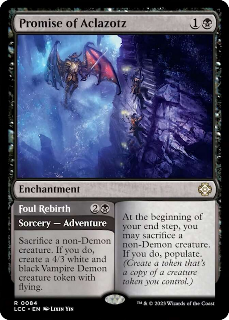 Promise of Aclazotz // Foul Rebirth [The Lost Caverns of Ixalan Commander] | Game Master's Emporium (The New GME)