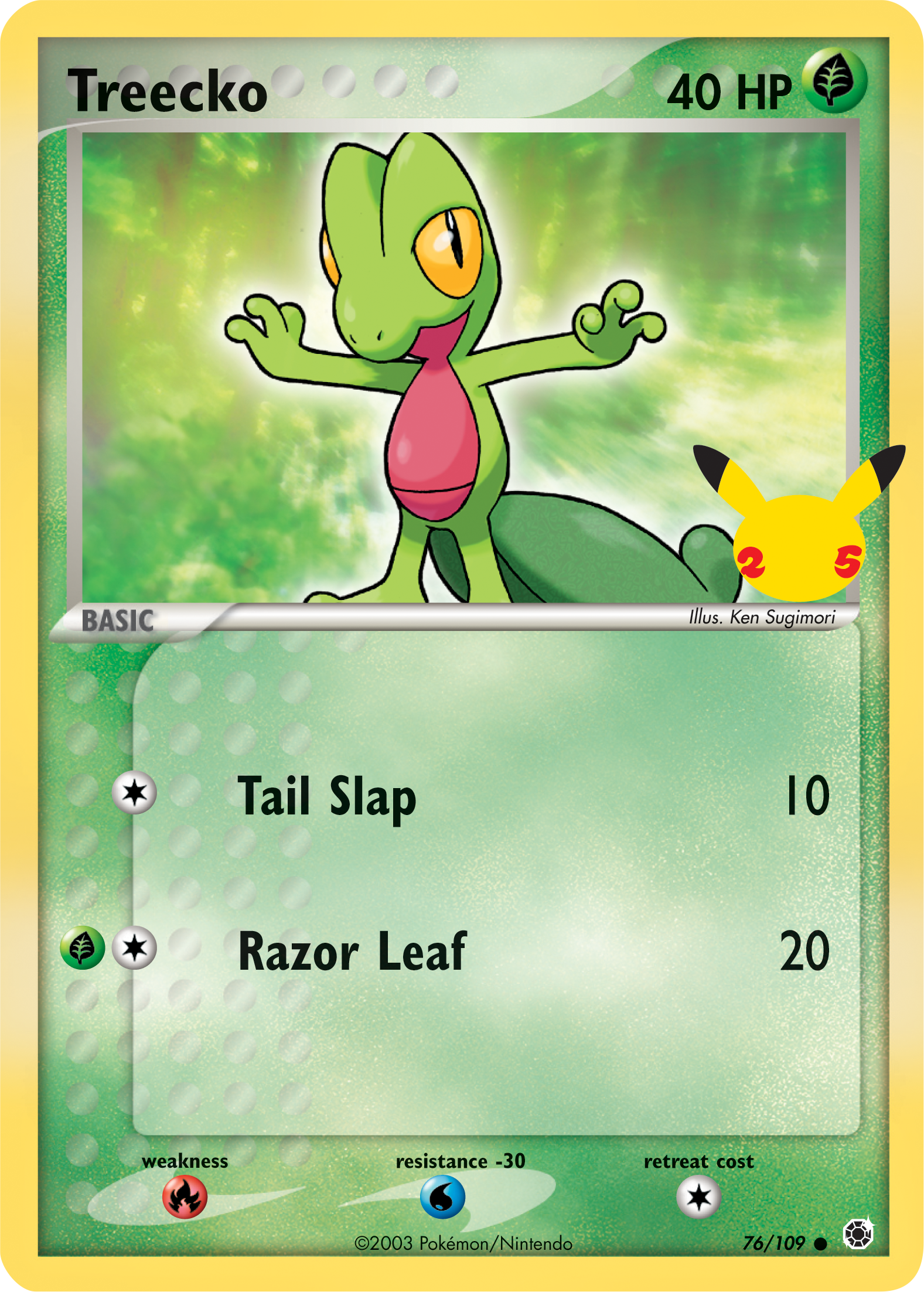 Treecko (76/109) (Jumbo Card) [First Partner Pack] | Game Master's Emporium (The New GME)