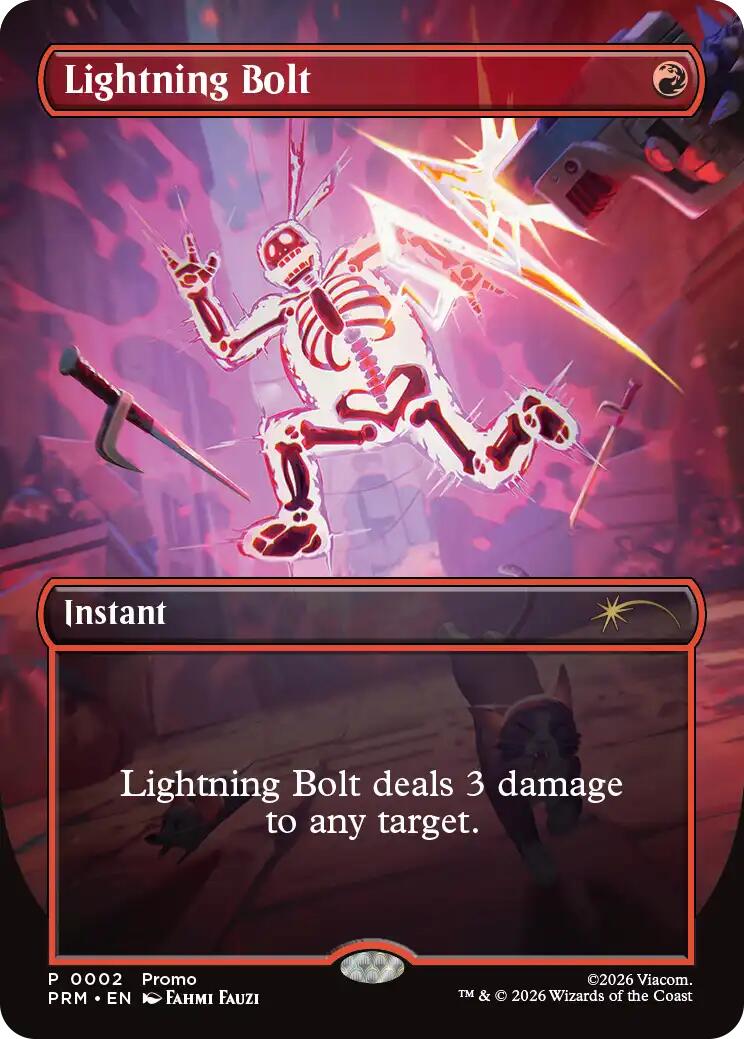 Lightning Bolt (Borderless) [Wizards Play Network 2026] | Game Master's Emporium (The New GME)