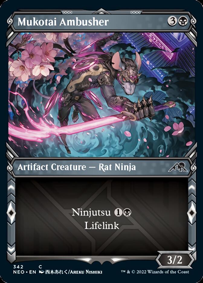 Mukotai Ambusher (Showcase Ninja) [Kamigawa: Neon Dynasty] | Game Master's Emporium (The New GME)