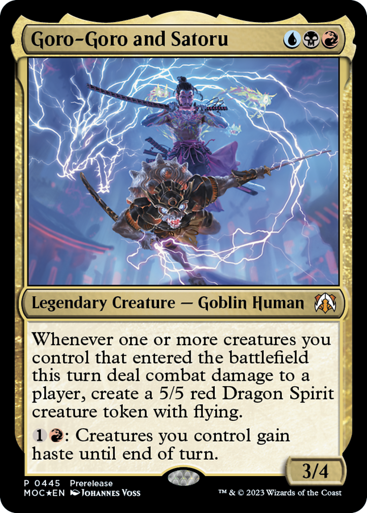 Goro-Goro and Satoru [March of the Machine Commander Prerelease Promos] | Game Master's Emporium (The New GME)