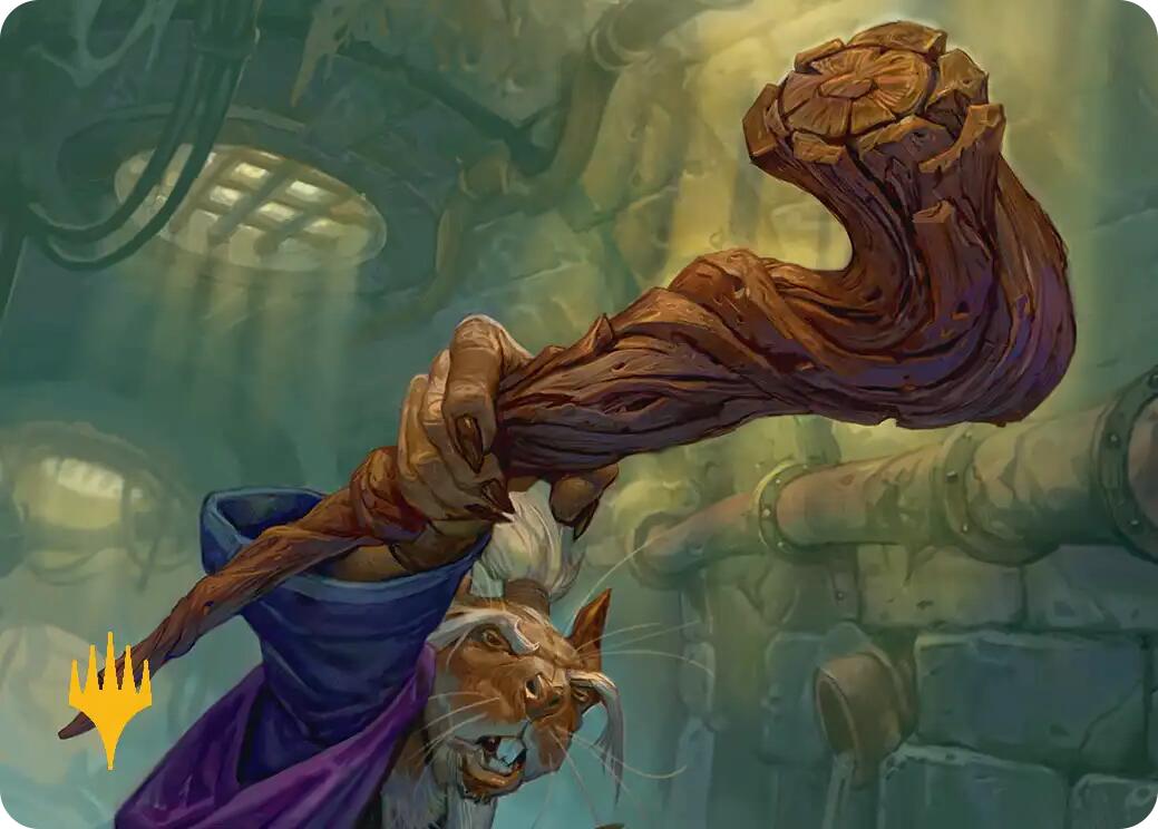 Wooden Cane Art Card (Gold-Stamped) [Teenage Mutant Ninja Turtles Art Series] | Game Master's Emporium (The New GME)