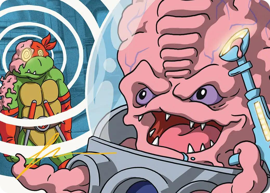 Krang, Master Mind Art Card (25/54) (Gold-Stamped Signature) [Teenage Mutant Ninja Turtles Art Series] | Game Master's Emporium (The New GME)