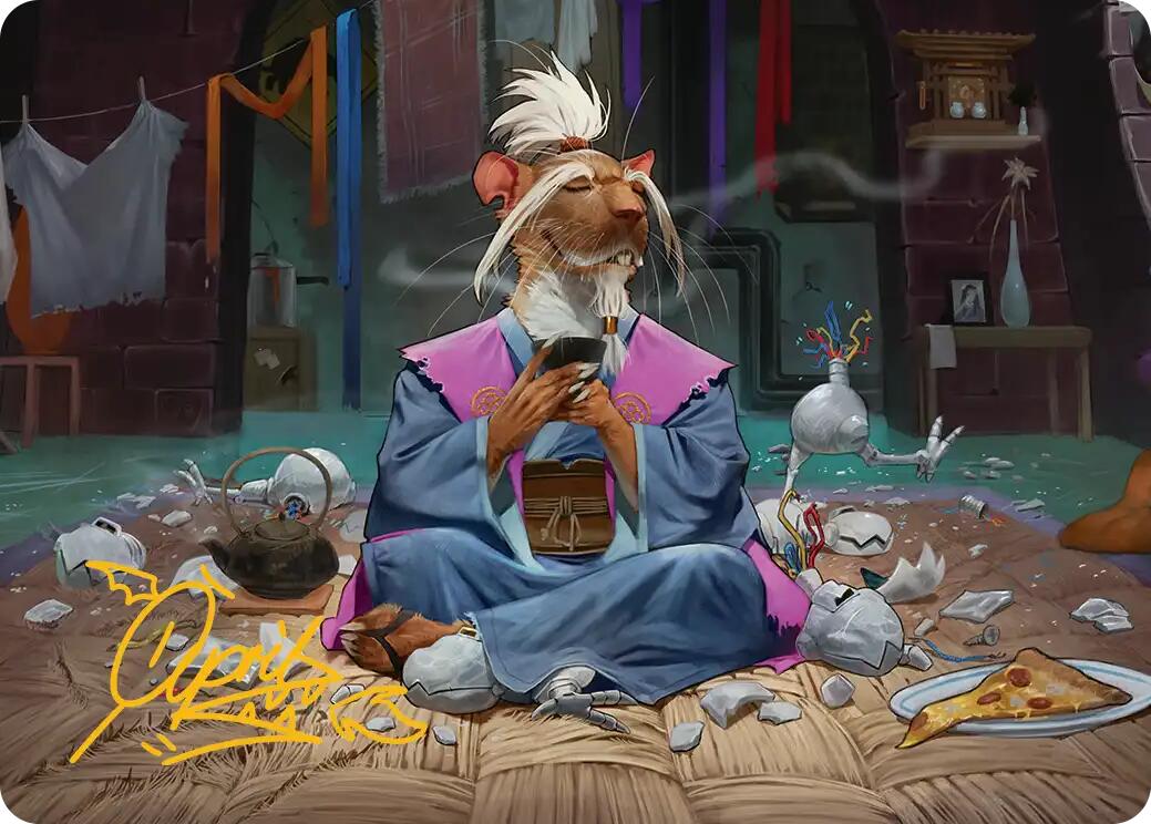 Splinter, Hamato Yoshi Art Card (Gold-Stamped Signature) [Teenage Mutant Ninja Turtles Art Series] | Game Master's Emporium (The New GME)