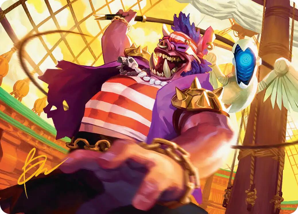 Bebop, Skull & Crossbones Art Card (Gold-Stamped Signature) [Teenage Mutant Ninja Turtles Art Series] | Game Master's Emporium (The New GME)