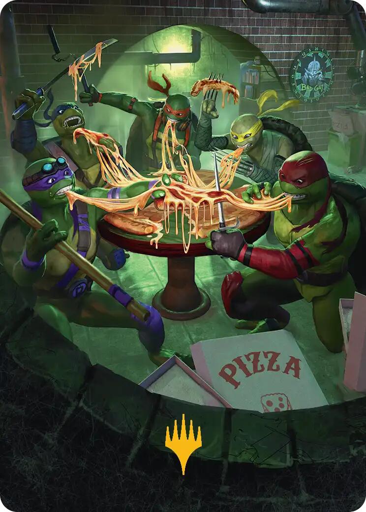 Food Chain Art Card (Gold-Stamped) [Teenage Mutant Ninja Turtles Art Series] | Game Master's Emporium (The New GME)