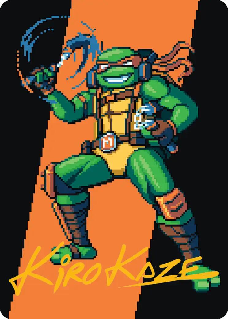 Michelangelo, the Heart Art Card (Gold-Stamped Signature) [Teenage Mutant Ninja Turtles Art Series] | Game Master's Emporium (The New GME)