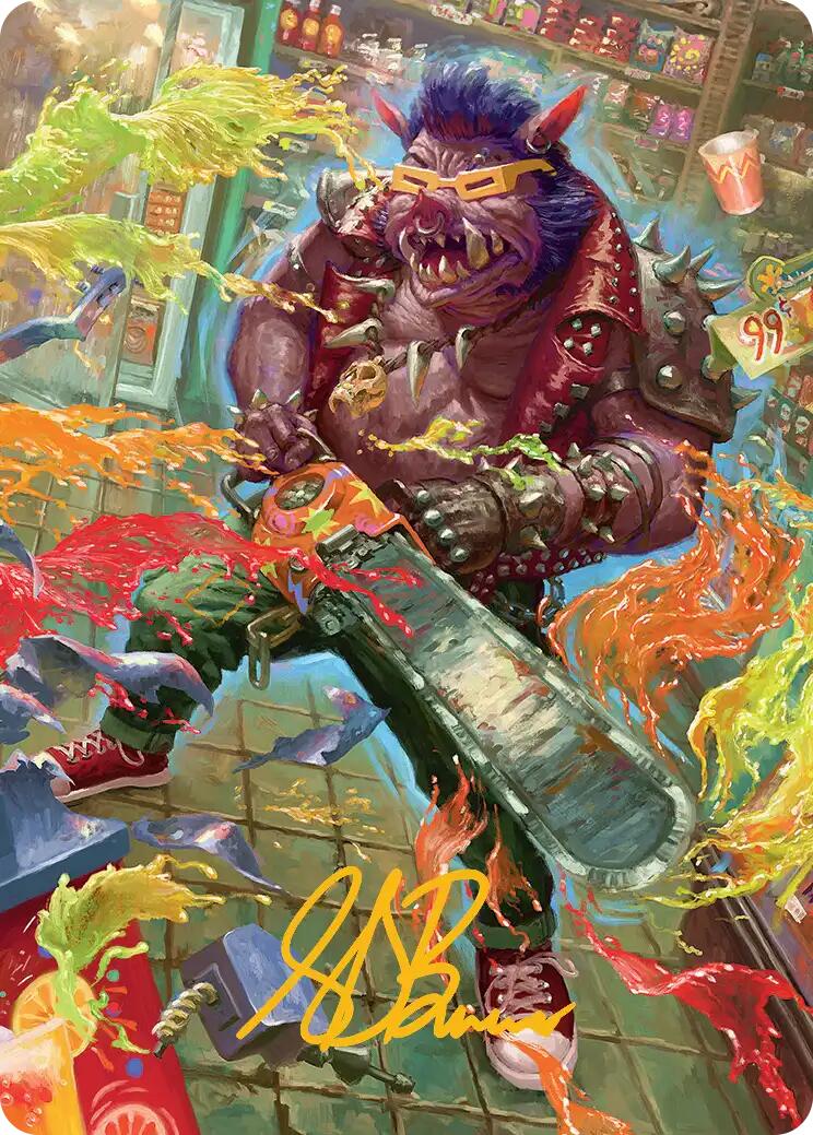 Bebop, Porcine Punk Art Card (Gold-Stamped Signature) [Teenage Mutant Ninja Turtles Art Series] | Game Master's Emporium (The New GME)