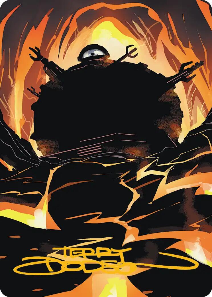 Technodrome Art Card (Gold-Stamped Signature) [Teenage Mutant Ninja Turtles Art Series] | Game Master's Emporium (The New GME)