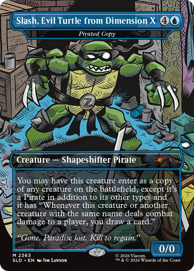 Slash, Evil Turtle from Dimension X - Pirated Copy [Secret Lair Drop Series] | Game Master's Emporium (The New GME)