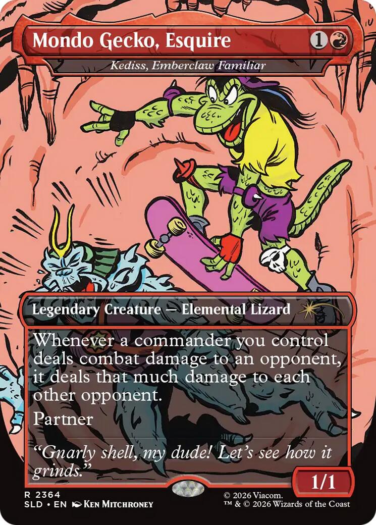 Mondo Gecko, Esquire - Kediss, Emberclaw Familiar [Secret Lair Drop Series] | Game Master's Emporium (The New GME)