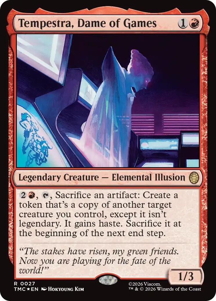 Tempestra, Dame of Games (Surge Foil) [Teenage Mutant Ninja Turtles Commander] | Game Master's Emporium (The New GME)