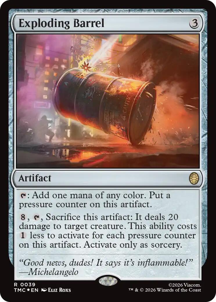 Exploding Barrel (Surge Foil) [Teenage Mutant Ninja Turtles Commander] | Game Master's Emporium (The New GME)