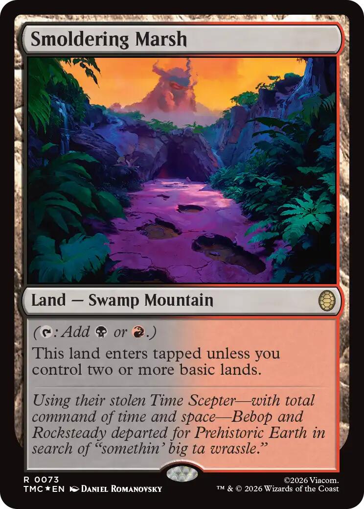 Smoldering Marsh (Surge Foil) [Teenage Mutant Ninja Turtles Commander] | Game Master's Emporium (The New GME)