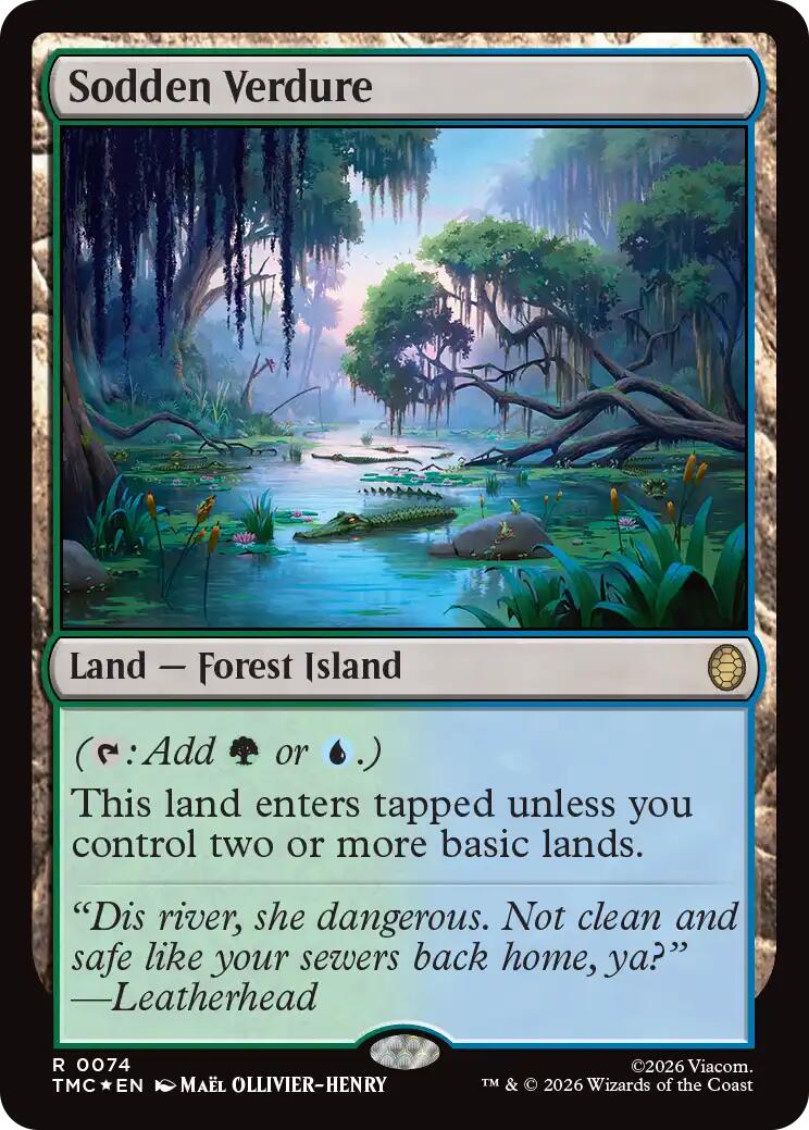 Sodden Verdure (Surge Foil) [Teenage Mutant Ninja Turtles Commander] | Game Master's Emporium (The New GME)