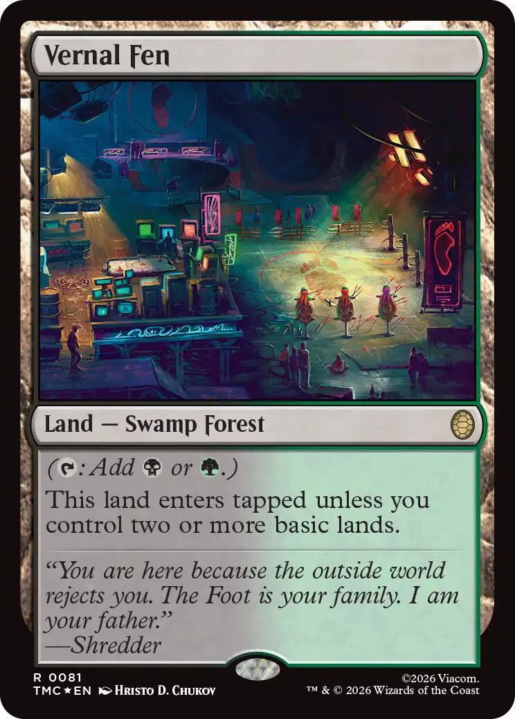 Vernal Fen (Surge Foil) [Teenage Mutant Ninja Turtles Commander] | Game Master's Emporium (The New GME)