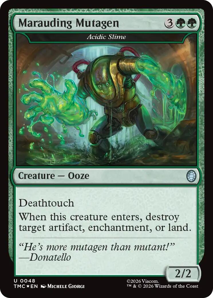 Marauding Mutagen - Acidic Slime (Surge Foil) [Teenage Mutant Ninja Turtles Commander] | Game Master's Emporium (The New GME)
