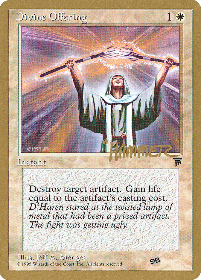 Divine Offering (Shawn "Hammer" Regnier) (SB) [Pro Tour Collector Set] | Game Master's Emporium (The New GME)