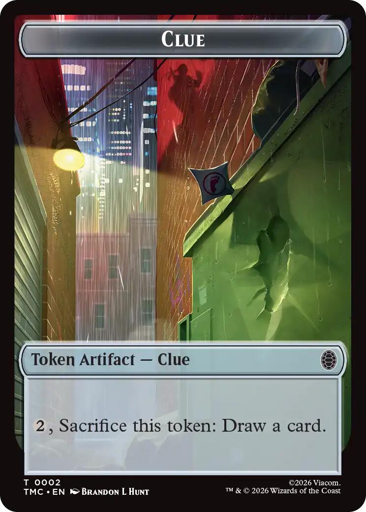 Clue // Rat Double-Sided Token [Teenage Mutant Ninja Turtles Commander Tokens] | Game Master's Emporium (The New GME)