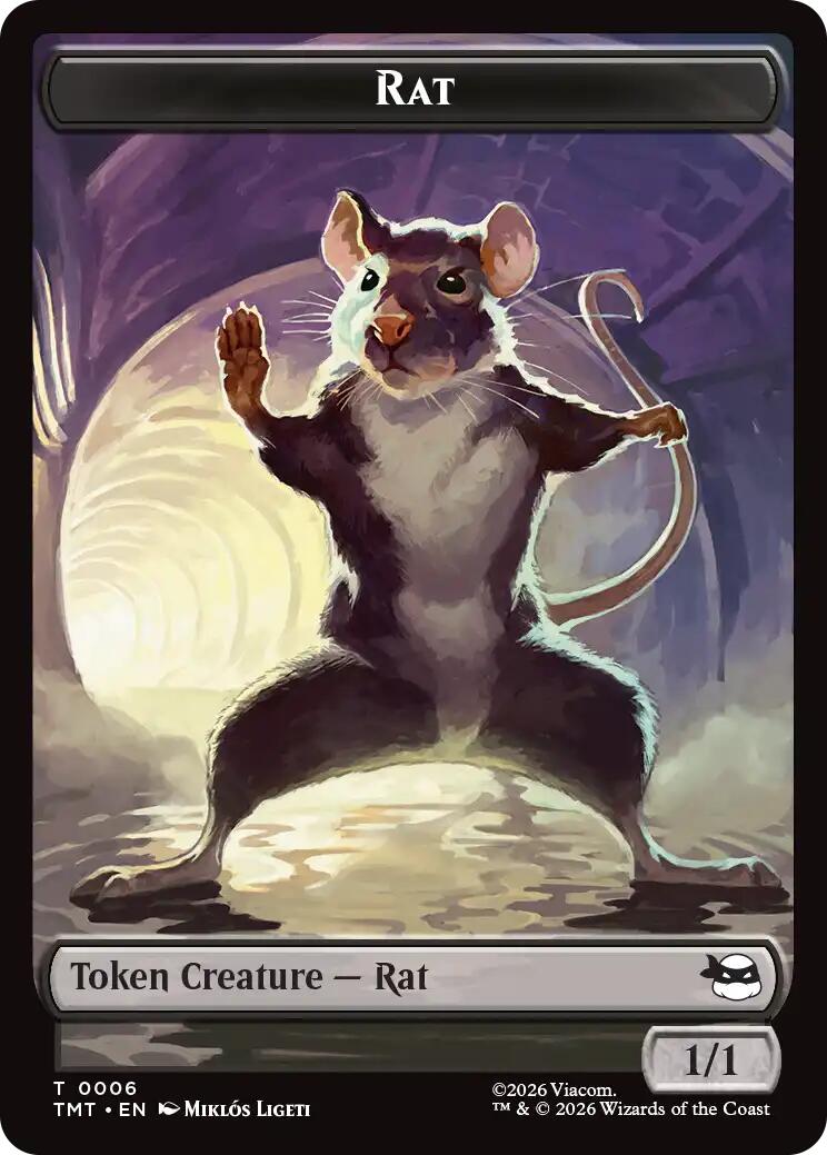 Clue // Rat Double-Sided Token [Teenage Mutant Ninja Turtles Commander Tokens] | Game Master's Emporium (The New GME)
