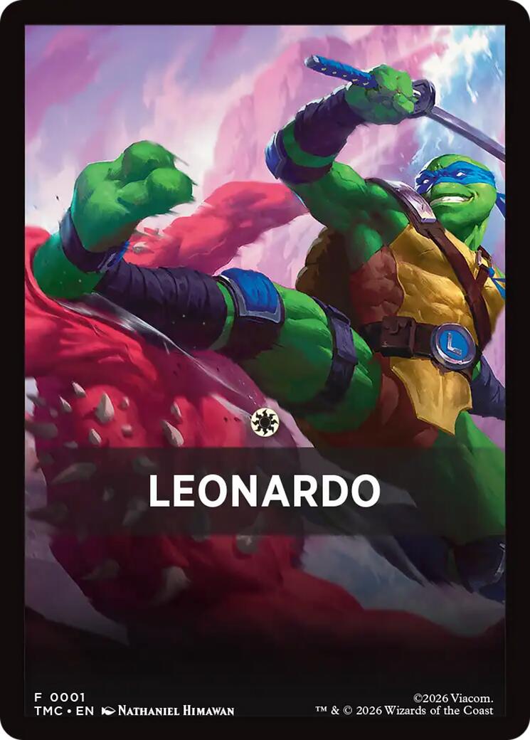 Leonardo Theme Card [Teenage Mutant Ninja Turtles Commander Tokens] | Game Master's Emporium (The New GME)