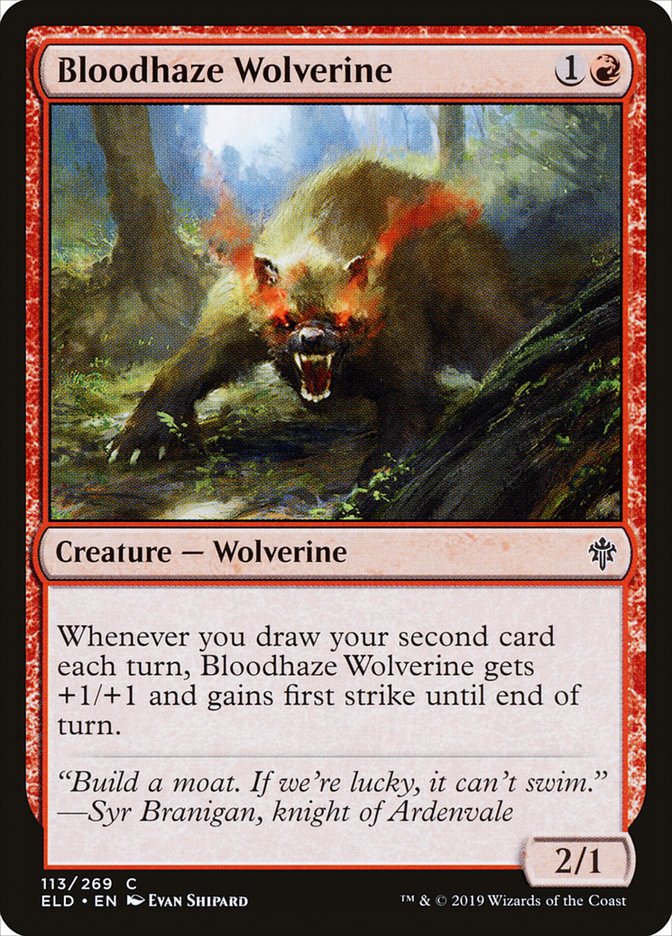 Bloodhaze Wolverine [Throne of Eldraine] | Game Master's Emporium (The New GME)