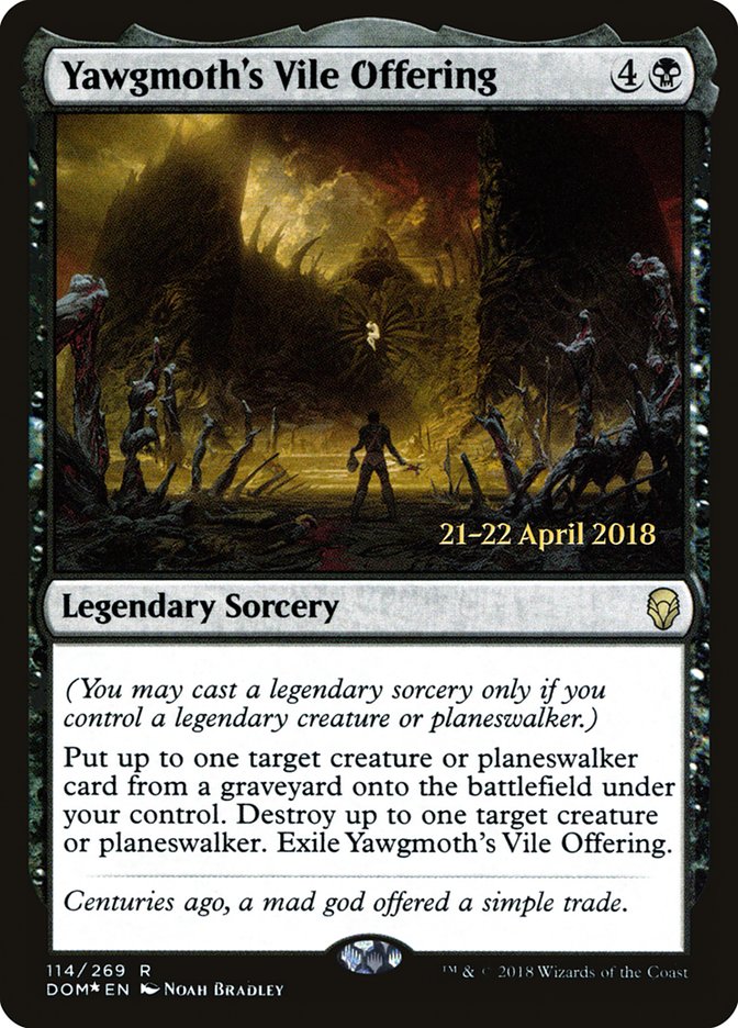 Yawgmoth's Vile Offering [Dominaria Prerelease Promos] | Game Master's Emporium (The New GME)