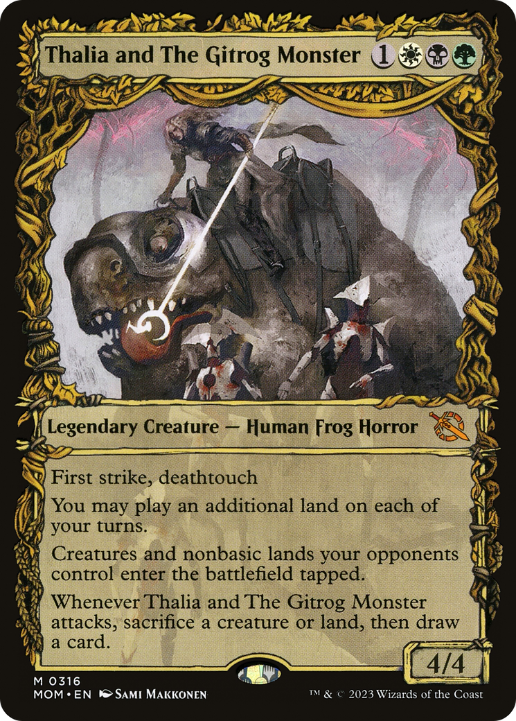 Thalia and The Gitrog Monster (Showcase Planar Booster Fun) [March of the Machine] | Game Master's Emporium (The New GME)