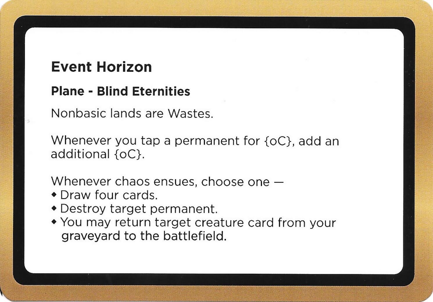 Event Horizon (Black Lotus Unknown Planechase) [Oversize Cards] | Game Master's Emporium (The New GME)