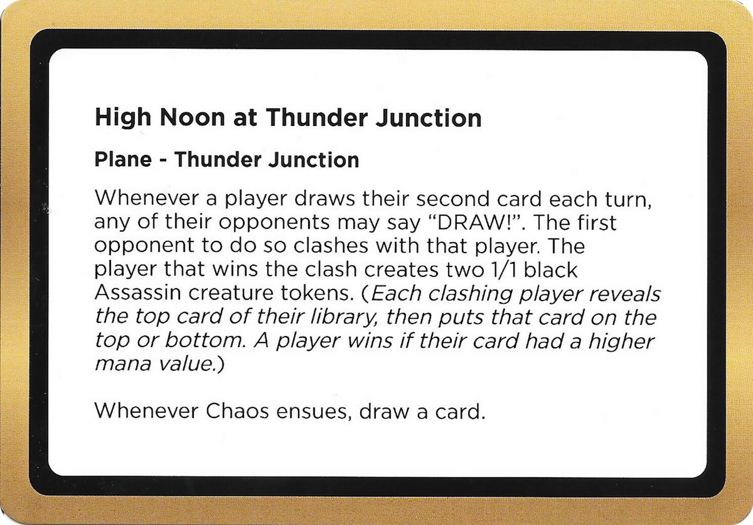 High Noon at Thunder Junction (Black Lotus Unknown Planechase) [Oversize Cards] | Game Master's Emporium (The New GME)