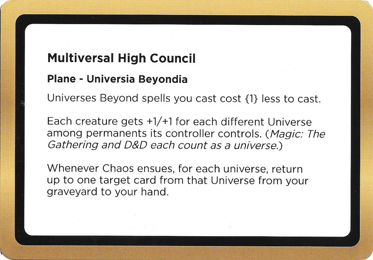 Multiversal High Council (Black Lotus Unknown Planechase) [Oversize Cards] | Game Master's Emporium (The New GME)