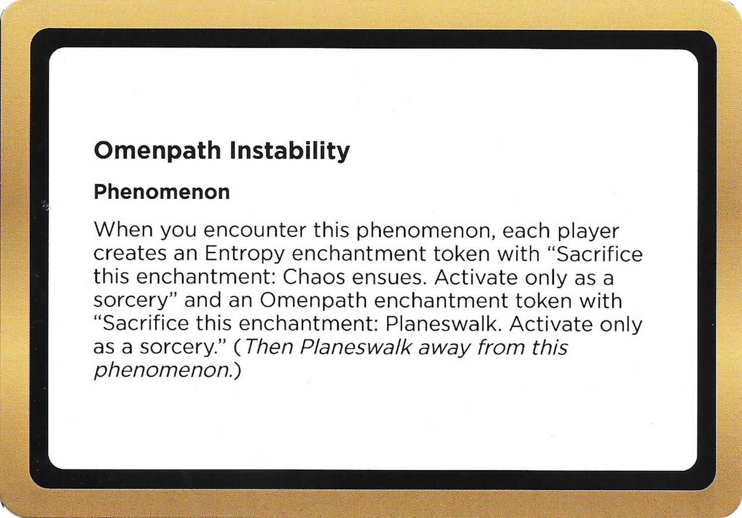 Omenpath Instability (Black Lotus Unknown Planechase) [Oversize Cards] | Game Master's Emporium (The New GME)