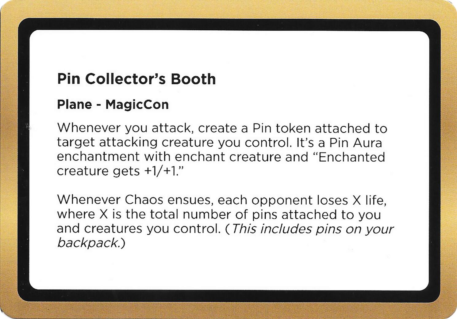 Pin Collector's Booth (Black Lotus Unknown Planechase) [Oversize Cards] | Game Master's Emporium (The New GME)