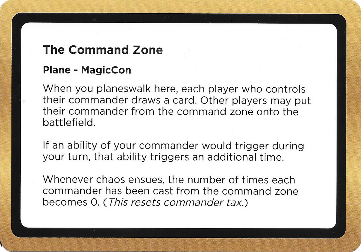 The Command Zone (Black Lotus Unknown Planechase) [Oversize Cards] | Game Master's Emporium (The New GME)