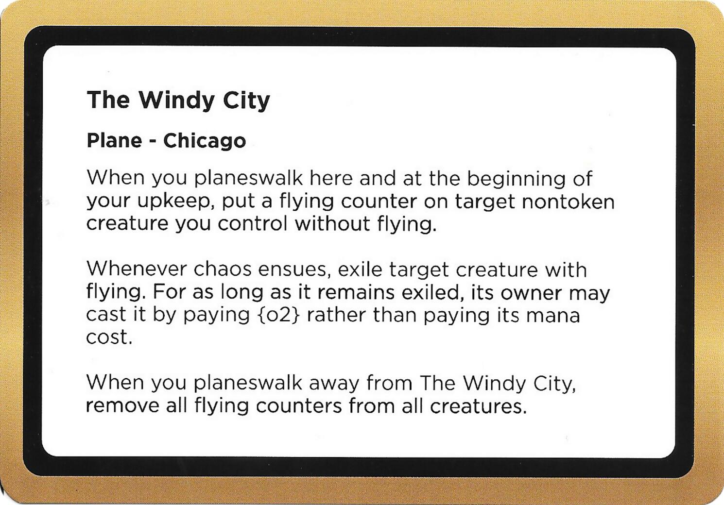 The Windy City (Black Lotus Unknown Planechase) [Oversize Cards] | Game Master's Emporium (The New GME)