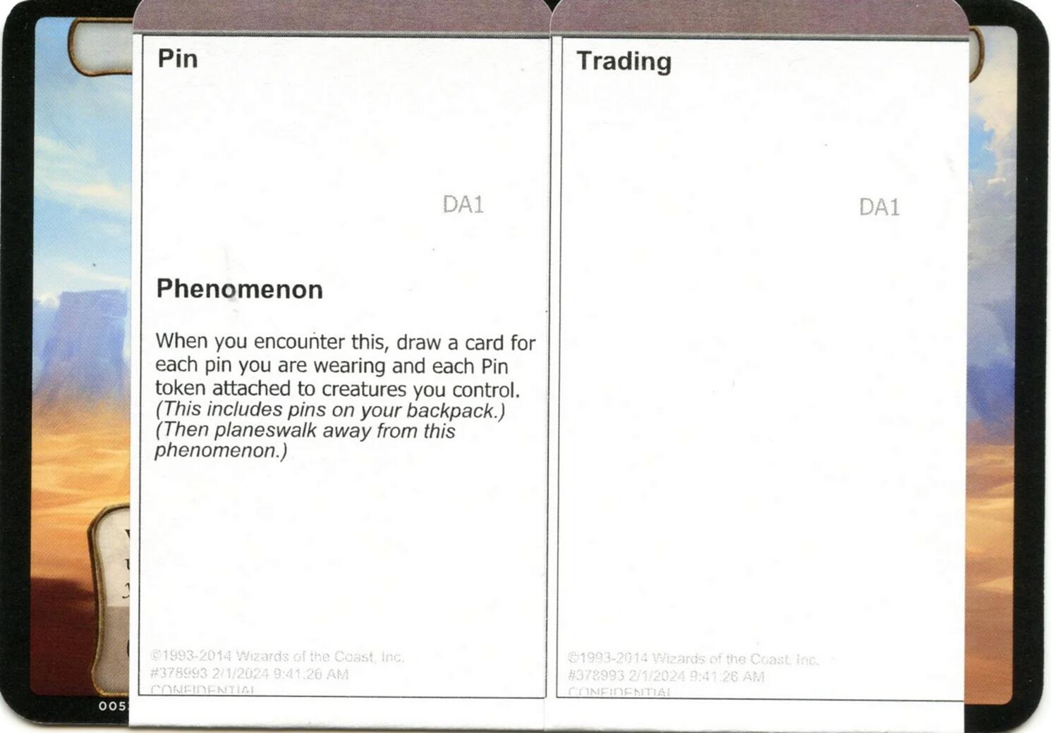 Pin Trading (Black Lotus Unknown Planechase) [Oversize Cards] | Game Master's Emporium (The New GME)