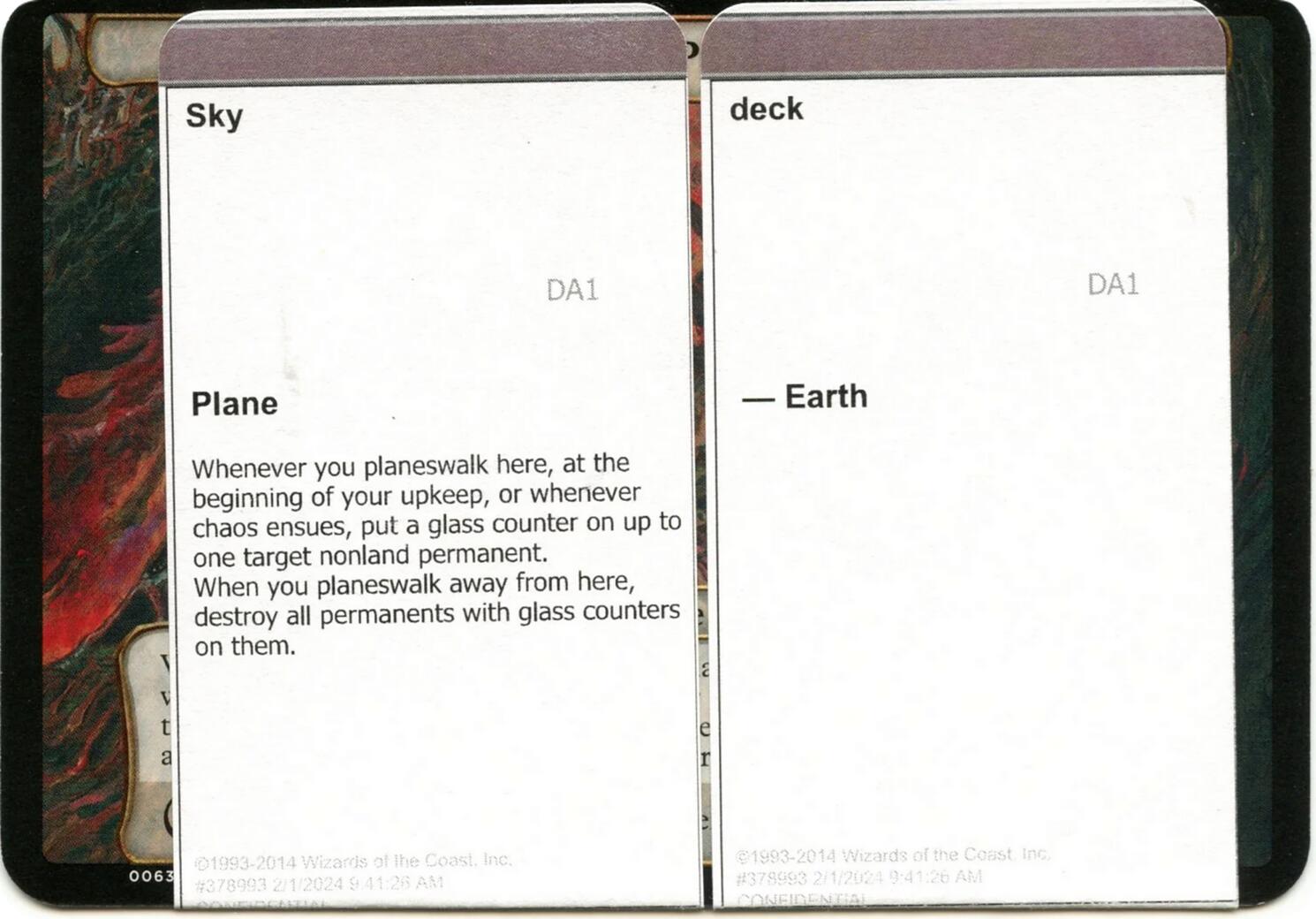 Sky Deck (Black Lotus Unknown Planechase) [Oversize Cards] | Game Master's Emporium (The New GME)