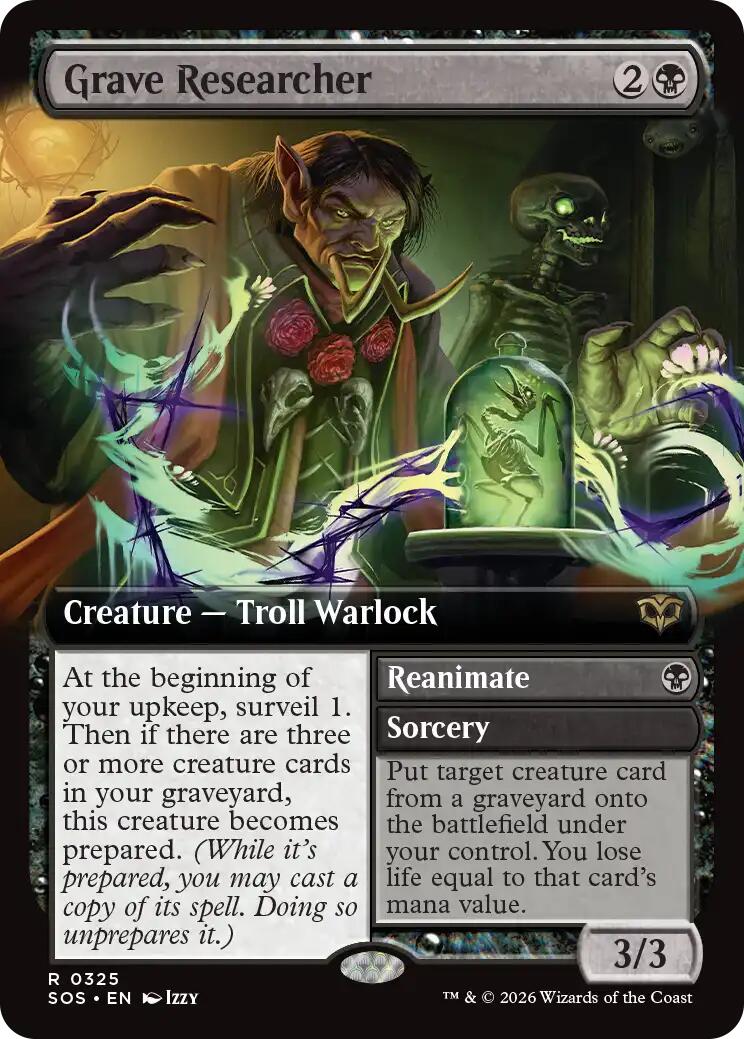 Grave Researcher (Extended Art) [Secrets of Strixhaven] | Game Master's Emporium (The New GME)