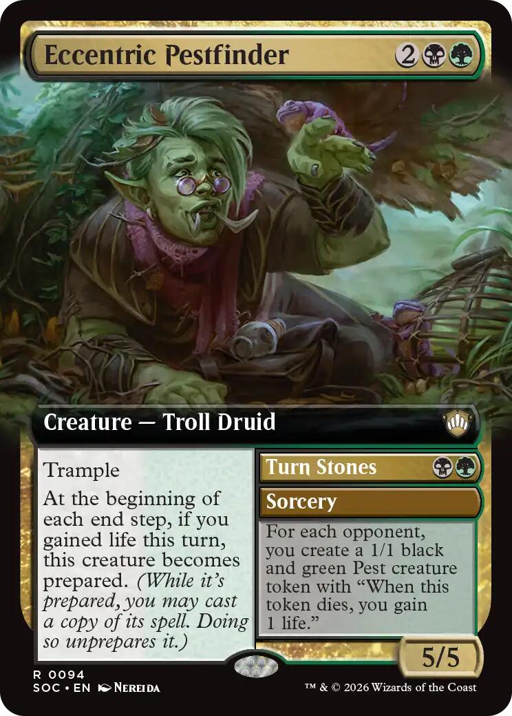 Eccentric Pestfinder (Extended Art) [Secrets of Strixhaven Commander] | Game Master's Emporium (The New GME)