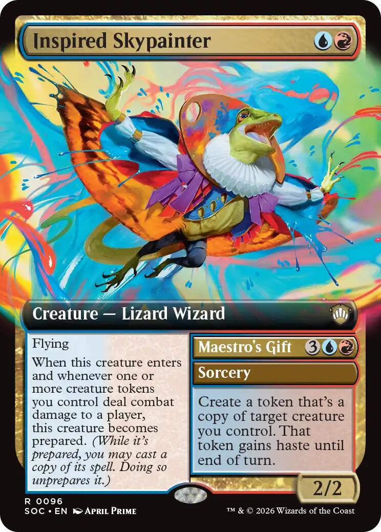 Inspired Skypainter (Extended Art) [Secrets of Strixhaven Commander] | Game Master's Emporium (The New GME)