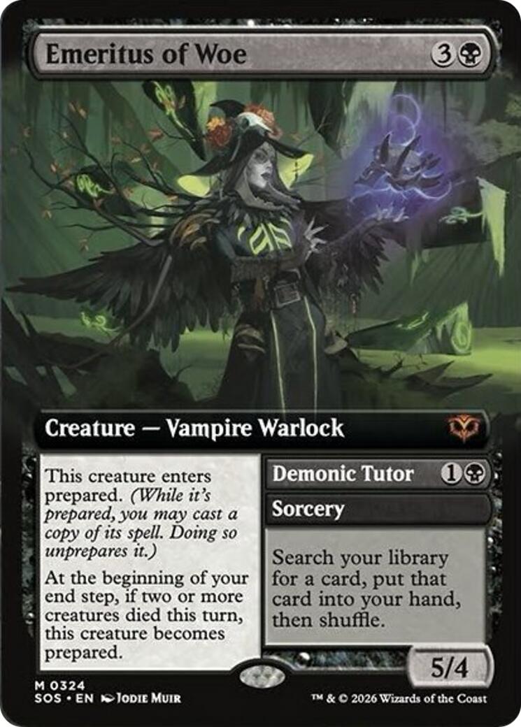 Emeritus of Woe (Extended Art) [Secrets of Strixhaven] | Game Master's Emporium (The New GME)