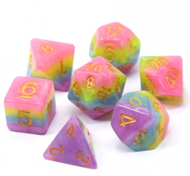 Die Hard 7 Dice Set Princess Unicorn Bubblegum | Game Master's Emporium (The New GME)