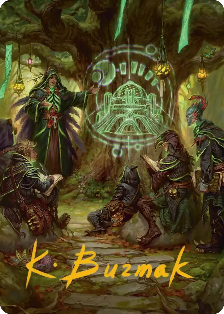 Sylvan Library Art Card (Gold-Stamped Signature) [Secrets of Strixhaven Art Series] | Game Master's Emporium (The New GME)