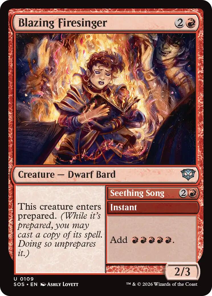 Blazing Firesinger [Secrets of Strixhaven] | Game Master's Emporium (The New GME)