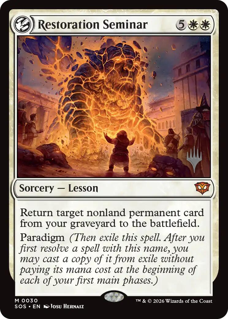 Restoration Seminar [Secrets of Strixhaven Promos] | Game Master's Emporium (The New GME)