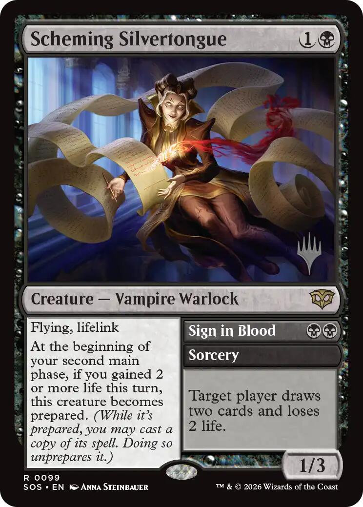 Scheming Silvertongue [Secrets of Strixhaven Promos] | Game Master's Emporium (The New GME)