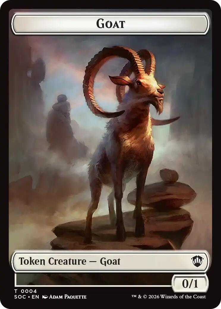 Goat // Fungus Beast Double-Sided Token [Secrets of Strixhaven Commander Tokens] | Game Master's Emporium (The New GME)